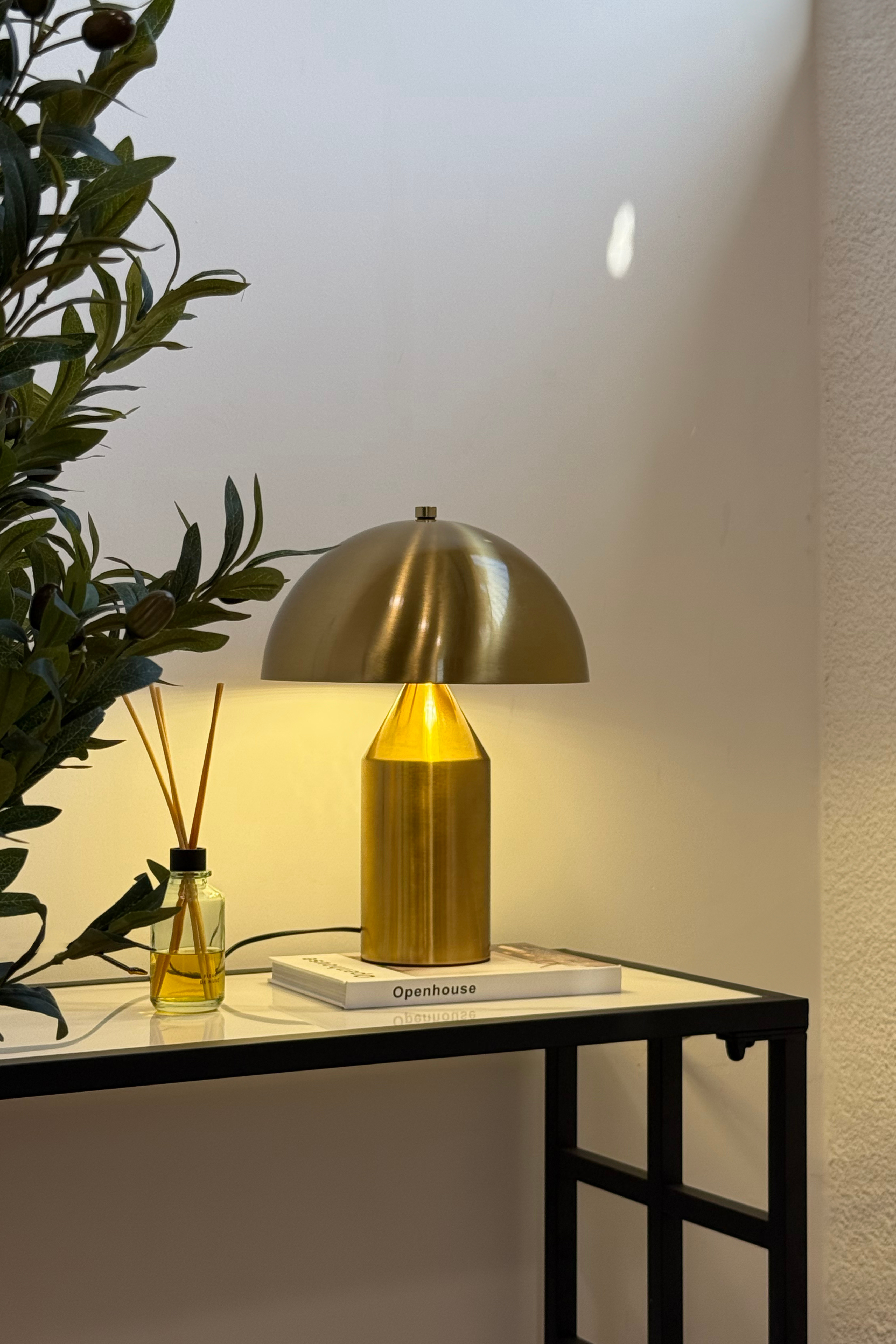 Golden Umbrella Table Lamp