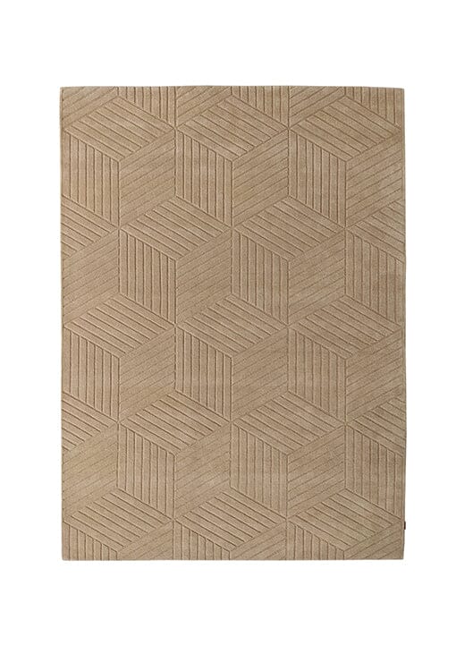 Urban Tiles Elegance - Beige Handmade Rug (250x350 CM)
