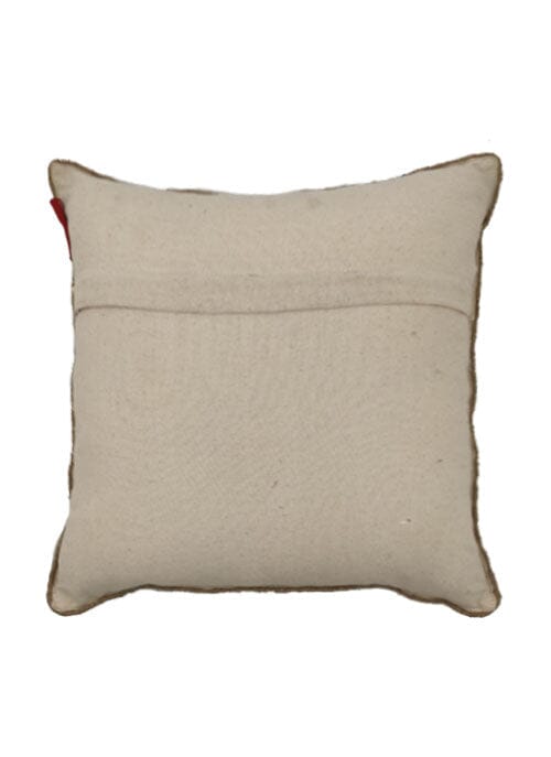 Beige Lined Jute Cushion (45x45 CM)