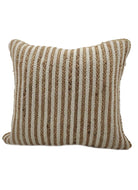 Beige Lined Jute Cushion (45x45 CM)