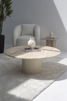 Petronia Beige Travertine Coffee Table (4 Leg Colors) MGH Beige 