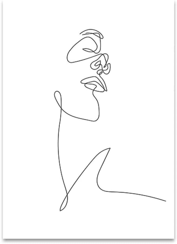 Abstract female line drawing