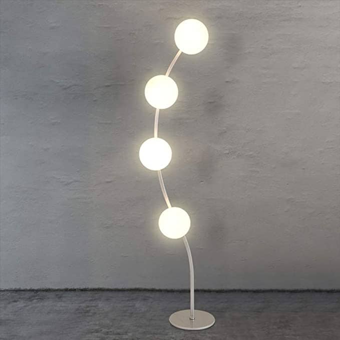 White Bubble Floor Lamp (4 Bulbs)