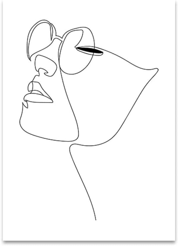 Abstract female line drawing