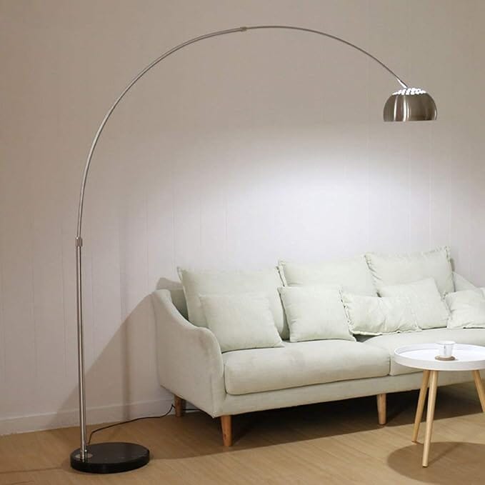Silver arched Floor Lamp