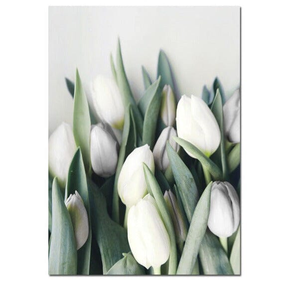 White Tulips Wall Art