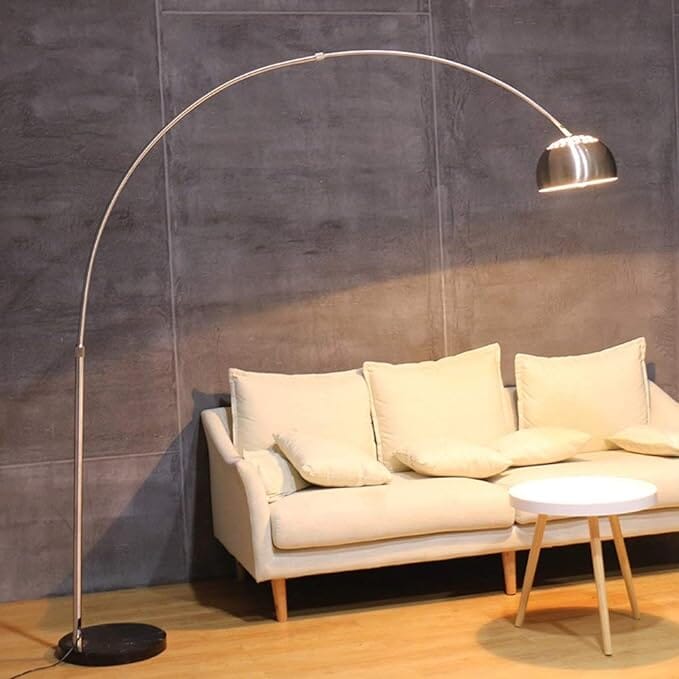 Silver arched Floor Lamp