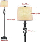 Fabric Shade Floor Lamp Home Homekode 