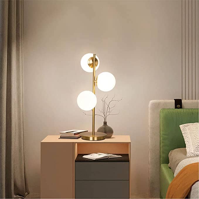 Gold Bubble Table Lamp (3 Bulbs) Homekode 