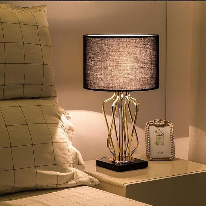 Gold and Black Table Lamp