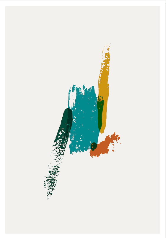 Abstract Brushstroke Medley Wall Art II