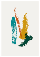 Abstract Brushstroke Medley Wall Art I