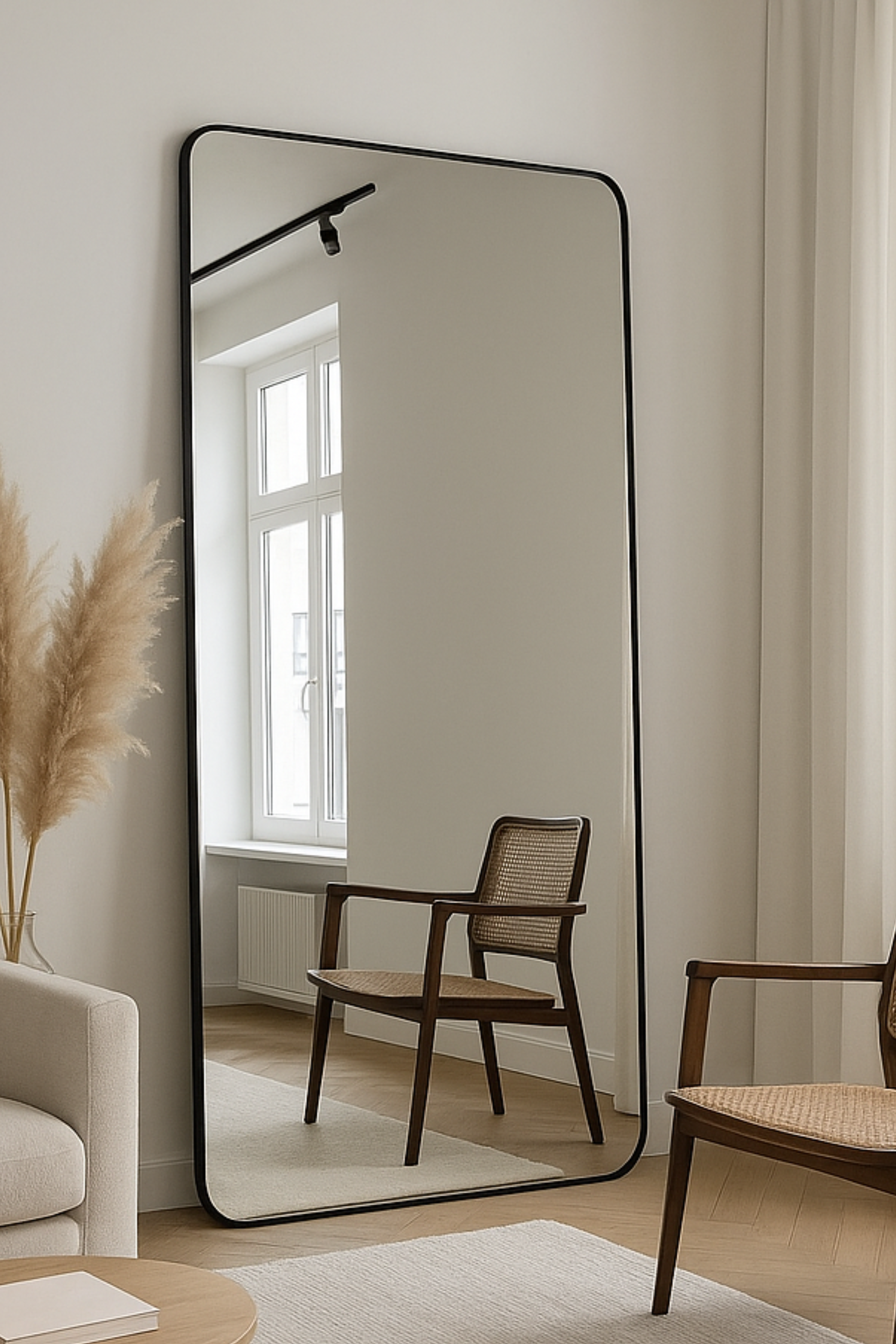 Adeline Black Frame Rectangular Wall Mirror