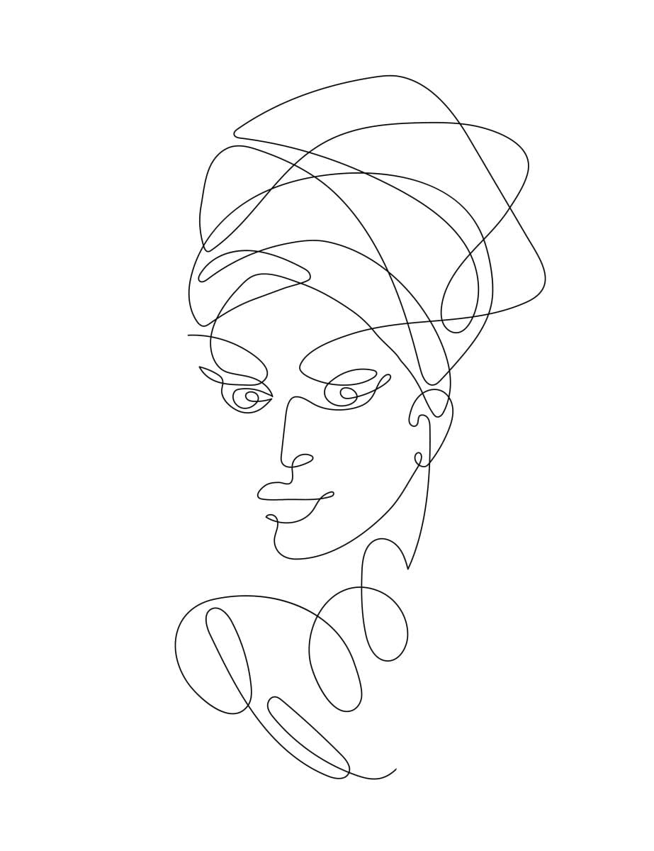 Pensive Portrait Wall  