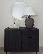 Adriana Black 3 Drawers & 1 Door Sideboard