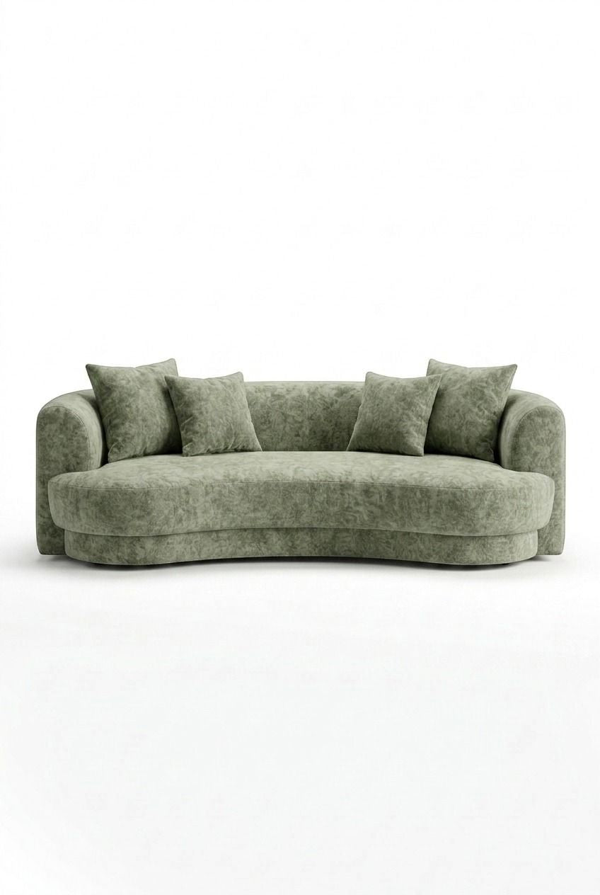 Aella Pistachio Green 3 Seater Sofa