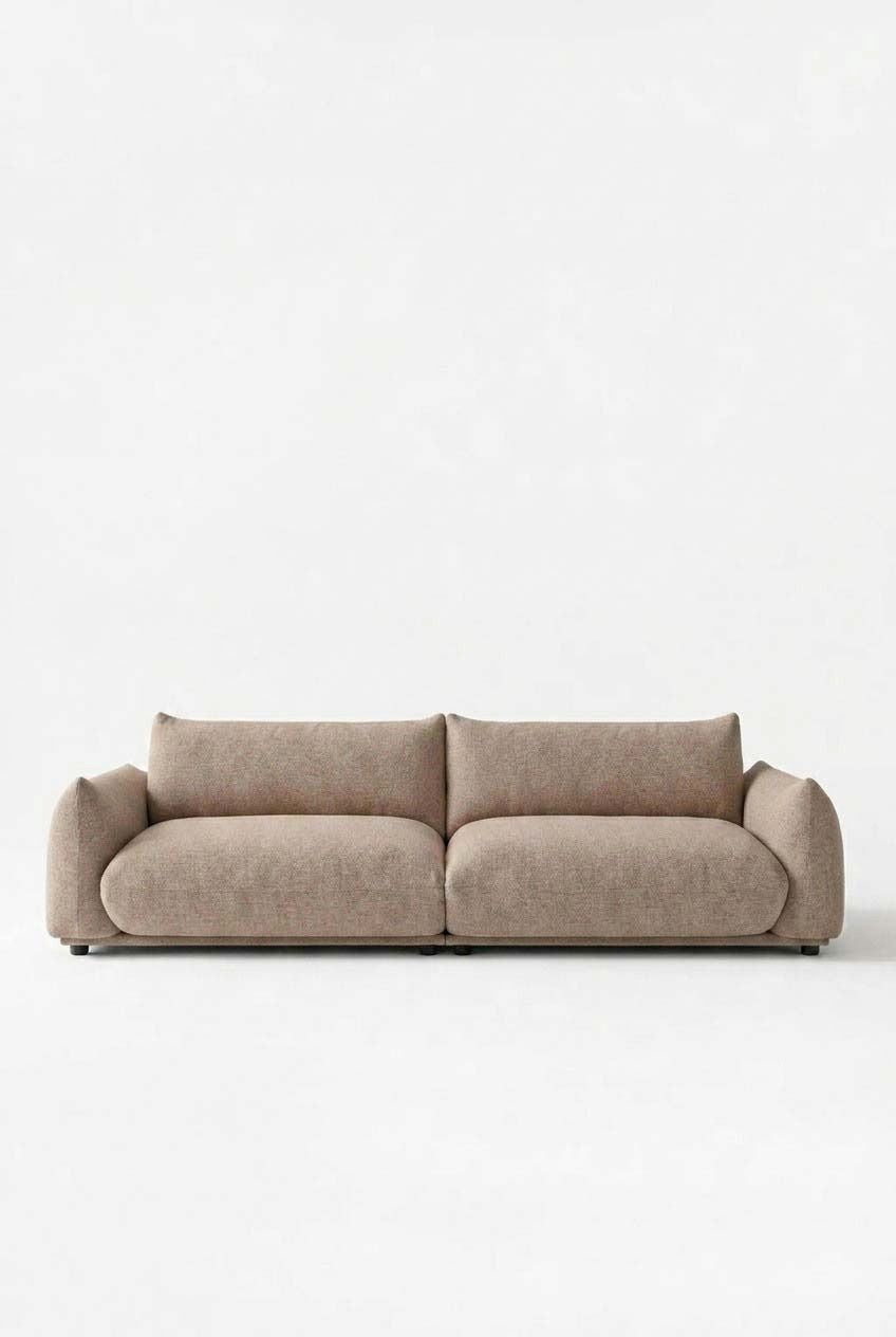 Alannah Light Brown Modular 3 Seater Sofa