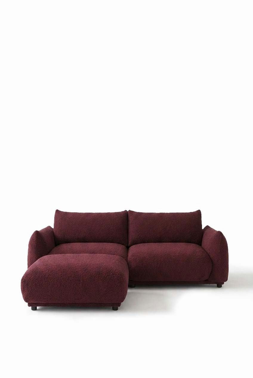 Alannah Mulberry Modular 2 Seater Sofa with Ottoman