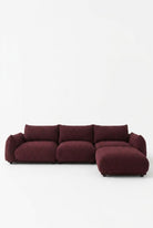 Alannah Mulberry Modular 4 Seater Sofa with Ottoman