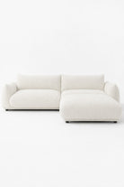 Alannah Off White Boucle Modular 3 Seater Sofa with Ottoman