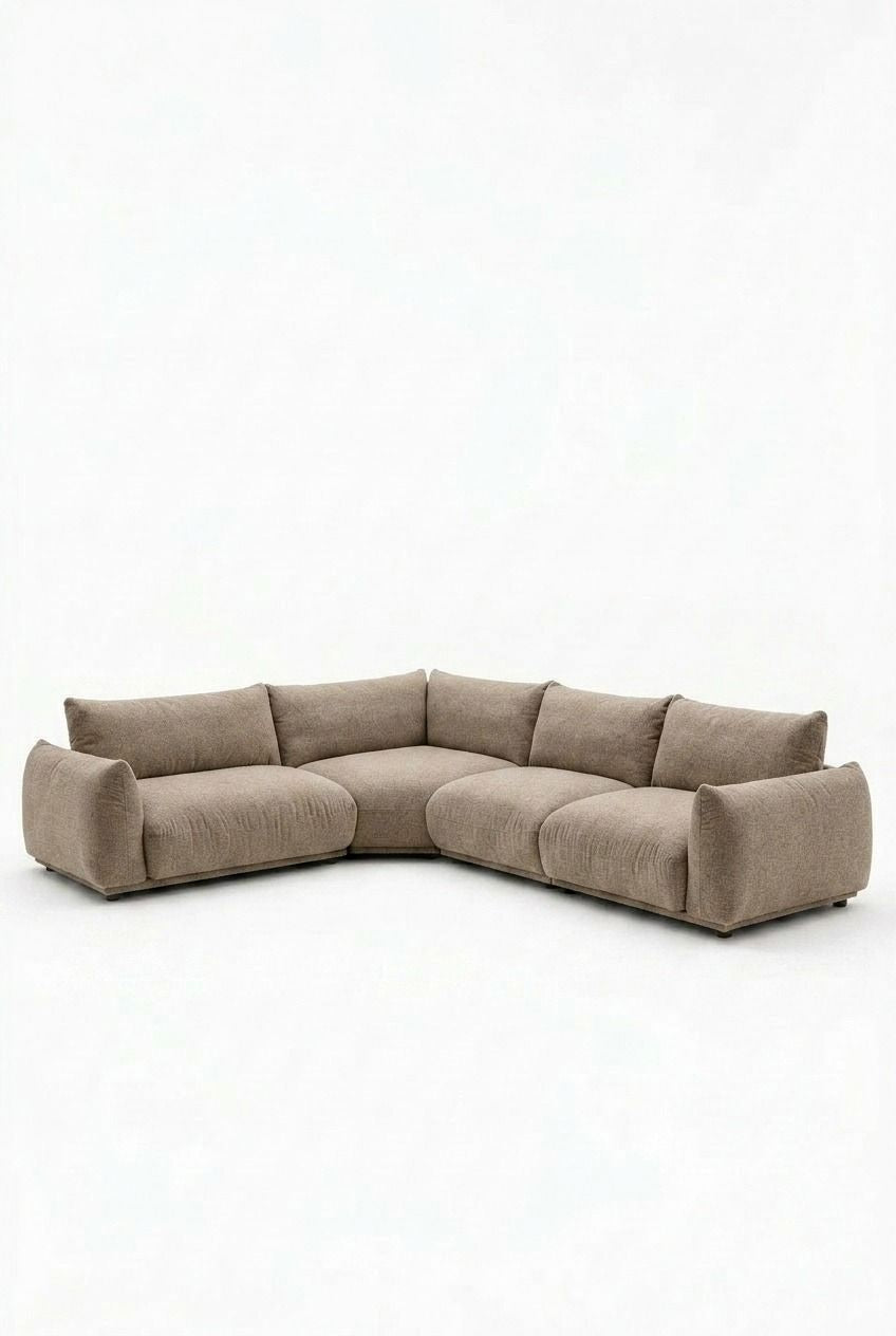 Alannah Taupe L-Shape Sectional Sofa