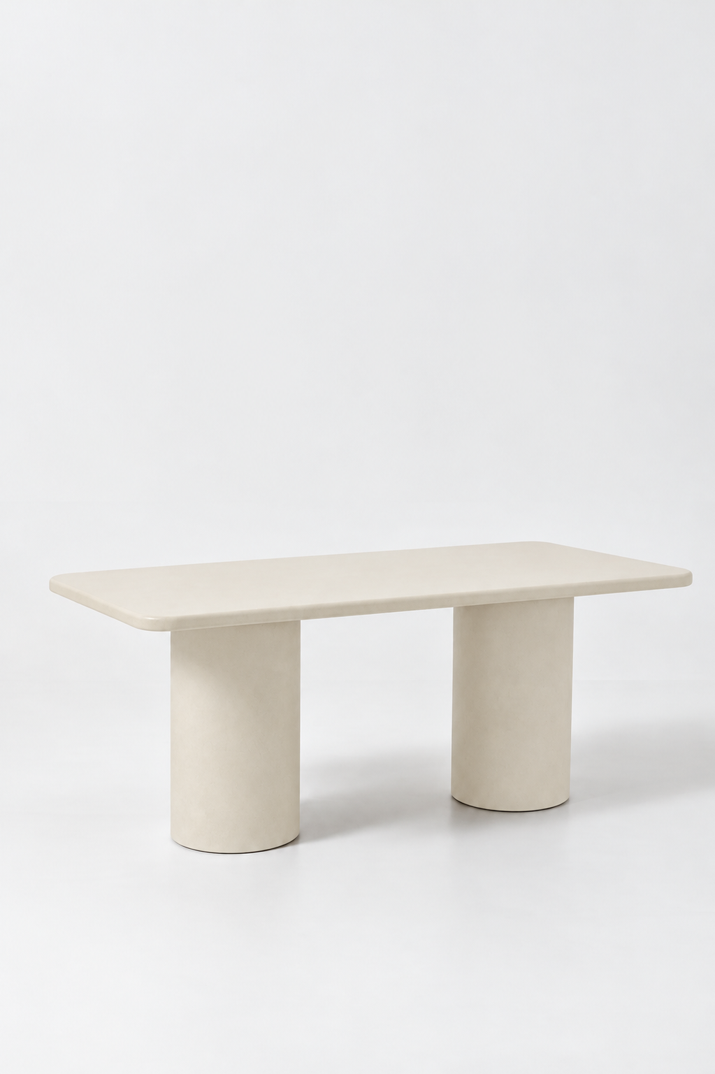 Alara Light Beige Microconcrete Dining Table