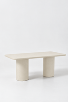 Alara Light Beige Microconcrete Dining Table