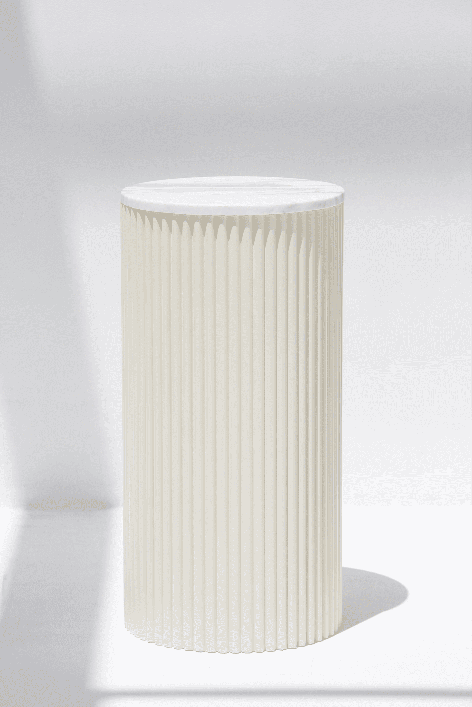 Alora Beige Wooden Plinth With White Top