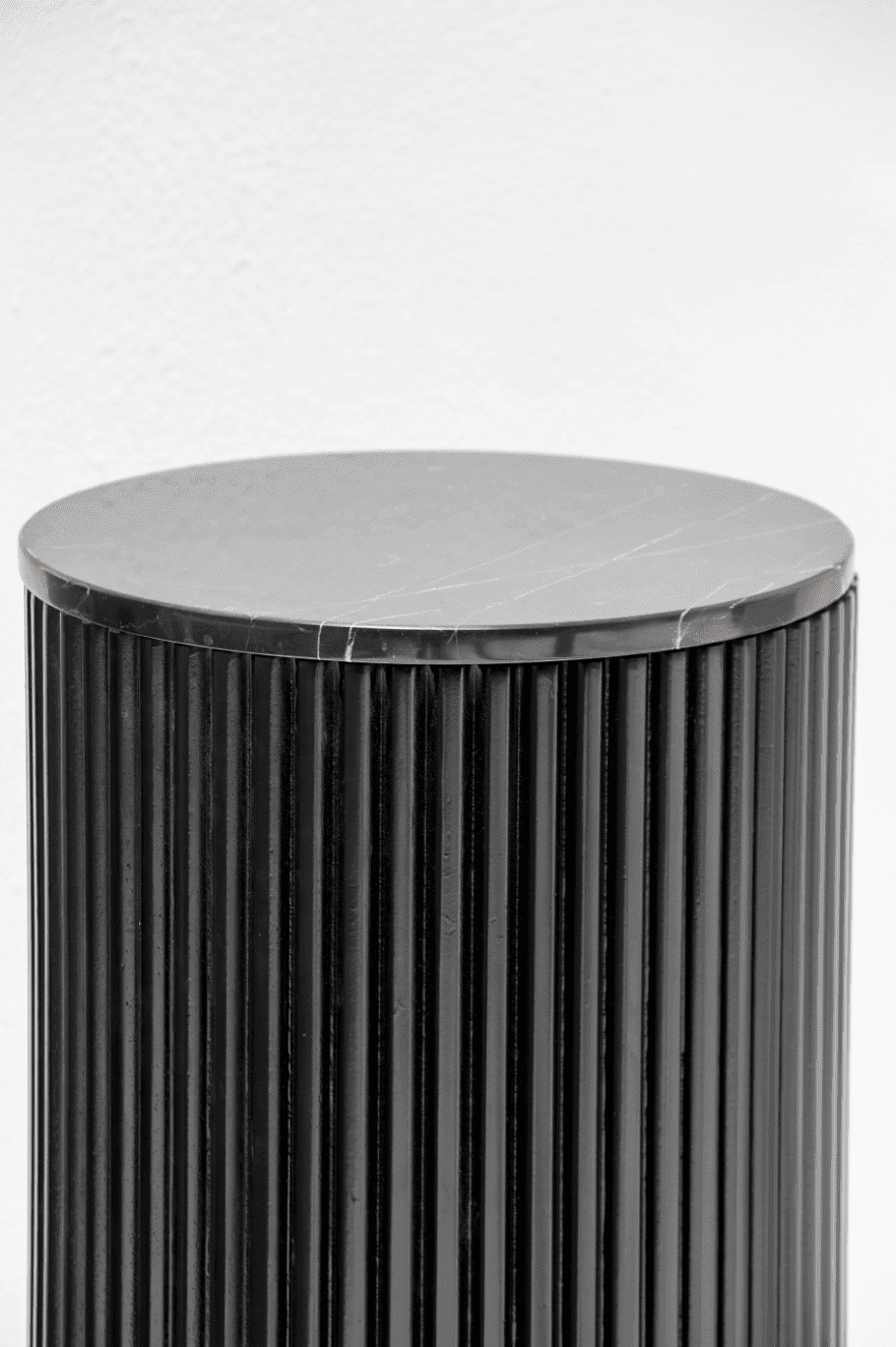 Alora Black Wooden Plinth With Black Top