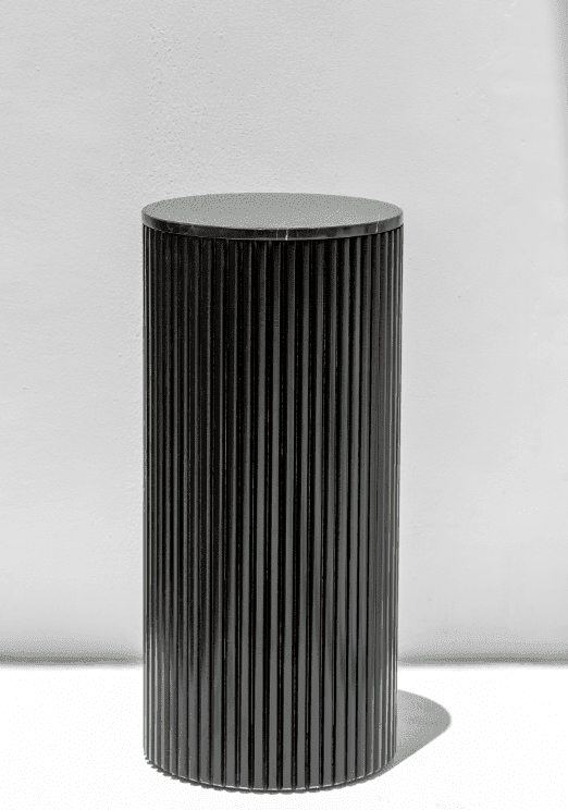 Alora Black Wooden Plinth With Black Top