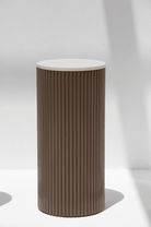 Alora Brown Wooden Plinth With Crema Marfil Top