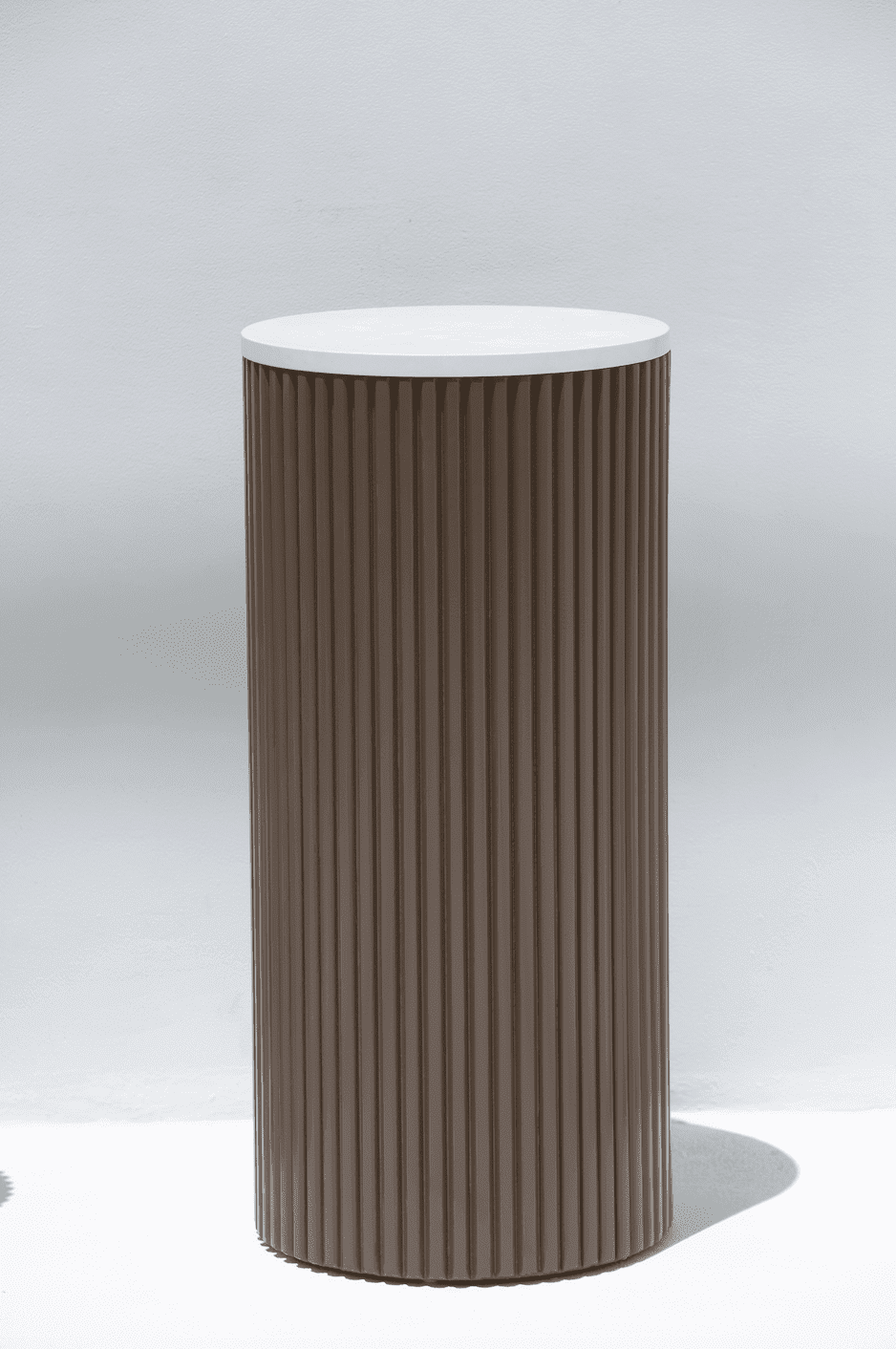 Alora Brown Wooden Plinth With White Quz Top