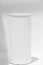 Alora White Wooden Plinth With White Travertine Top