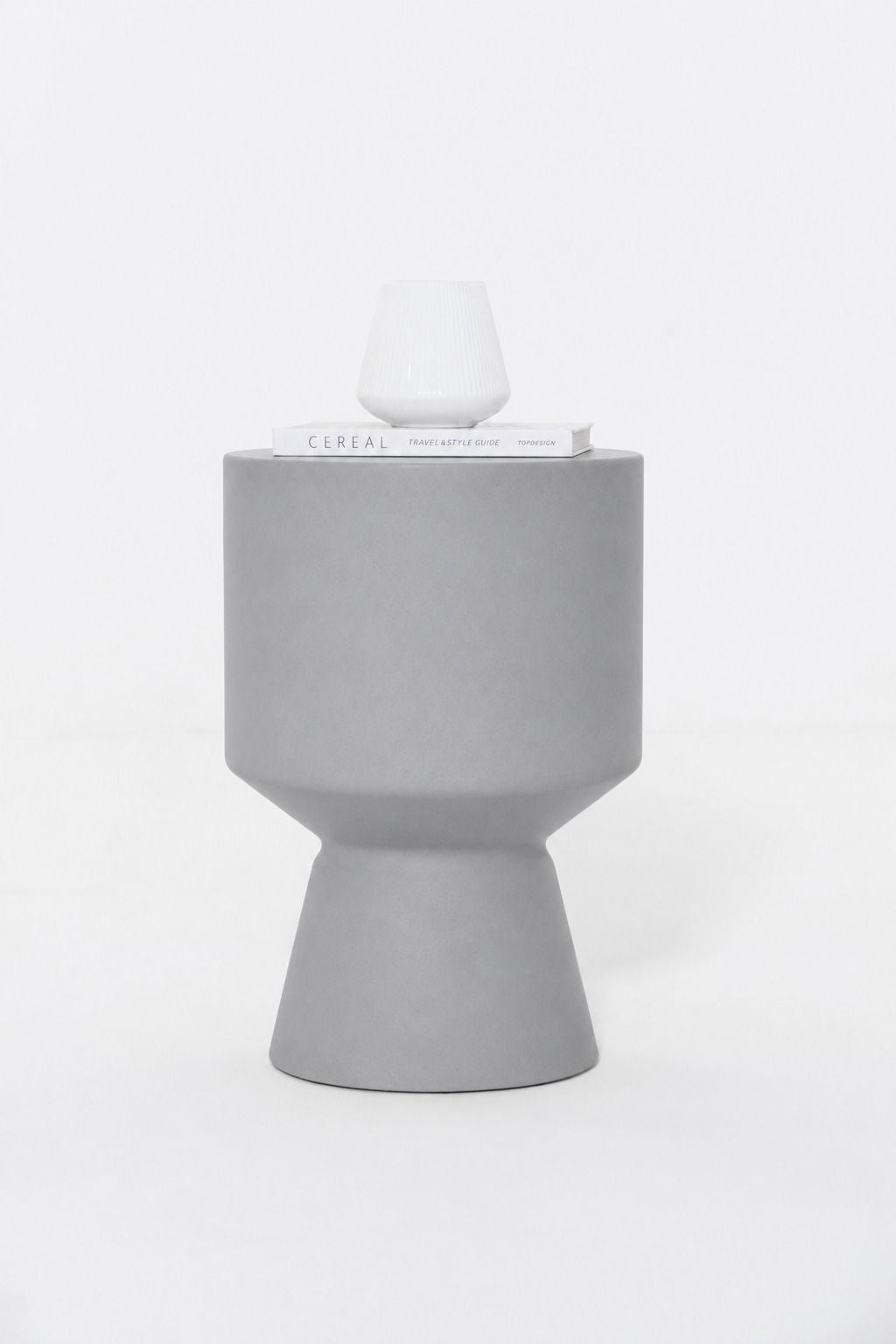 Alpina Ash Grey Microconcrete Side Table