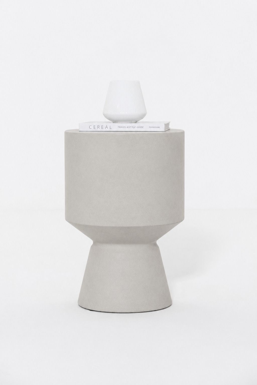 Alpina Light Grey Microconcrete Side Table