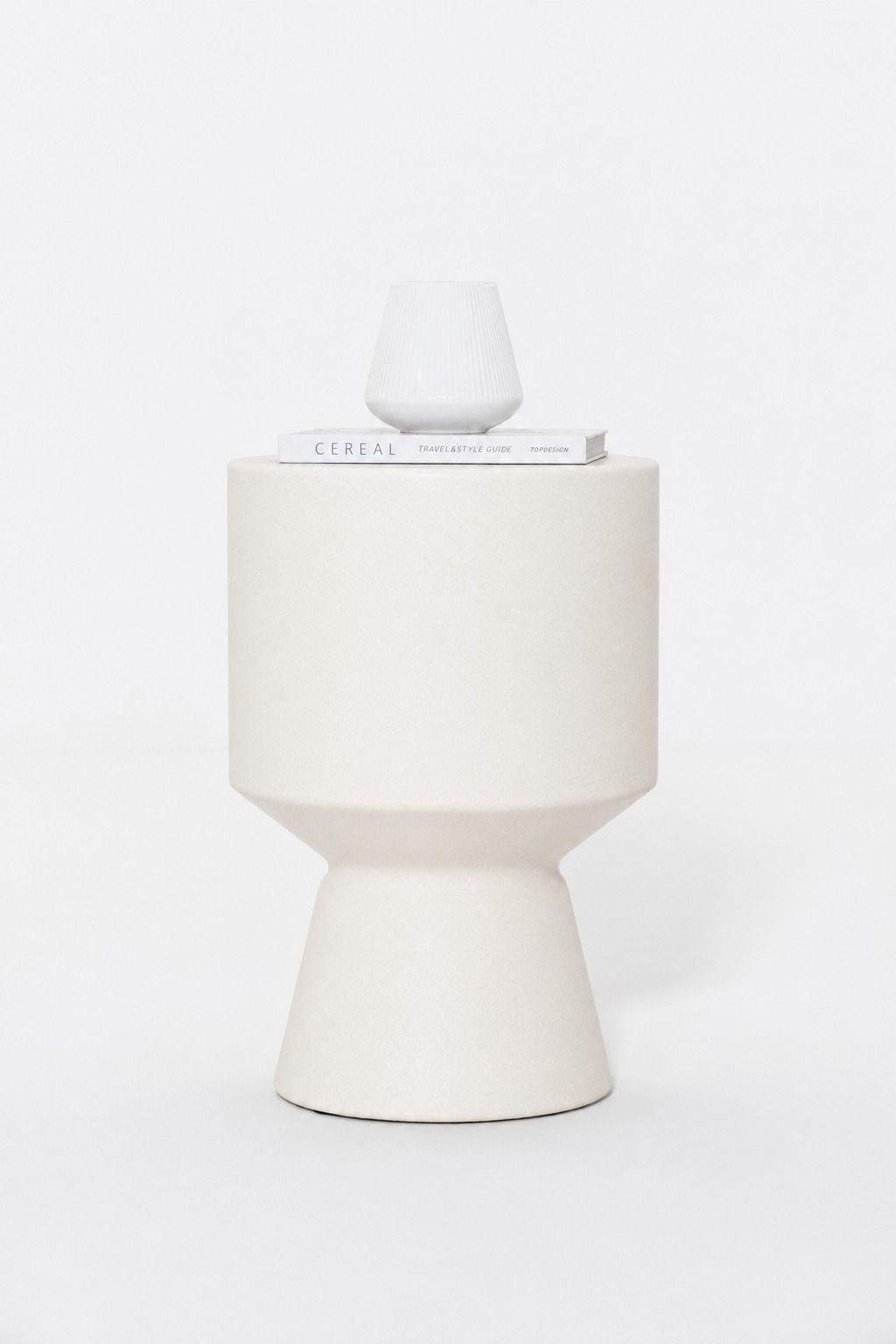Alpina Off White Microconcrete Side Table