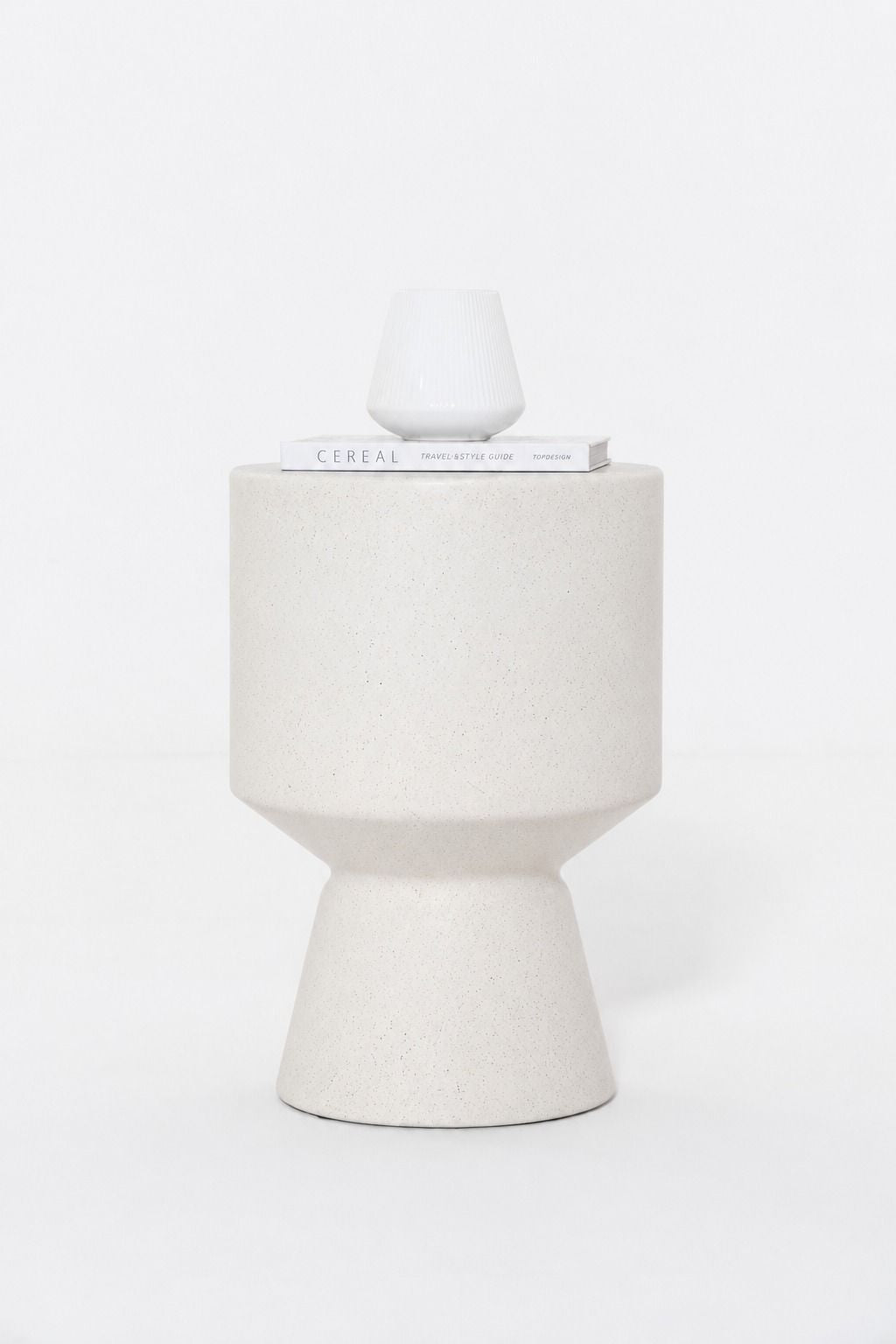 Alpina Off White Speckled Microconcrete Side Table