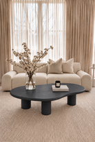Alvin ⁠Black Microconcrete Coffee Table