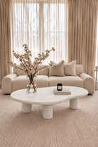Alvin Off White Grit Microconcrete Coffee Table