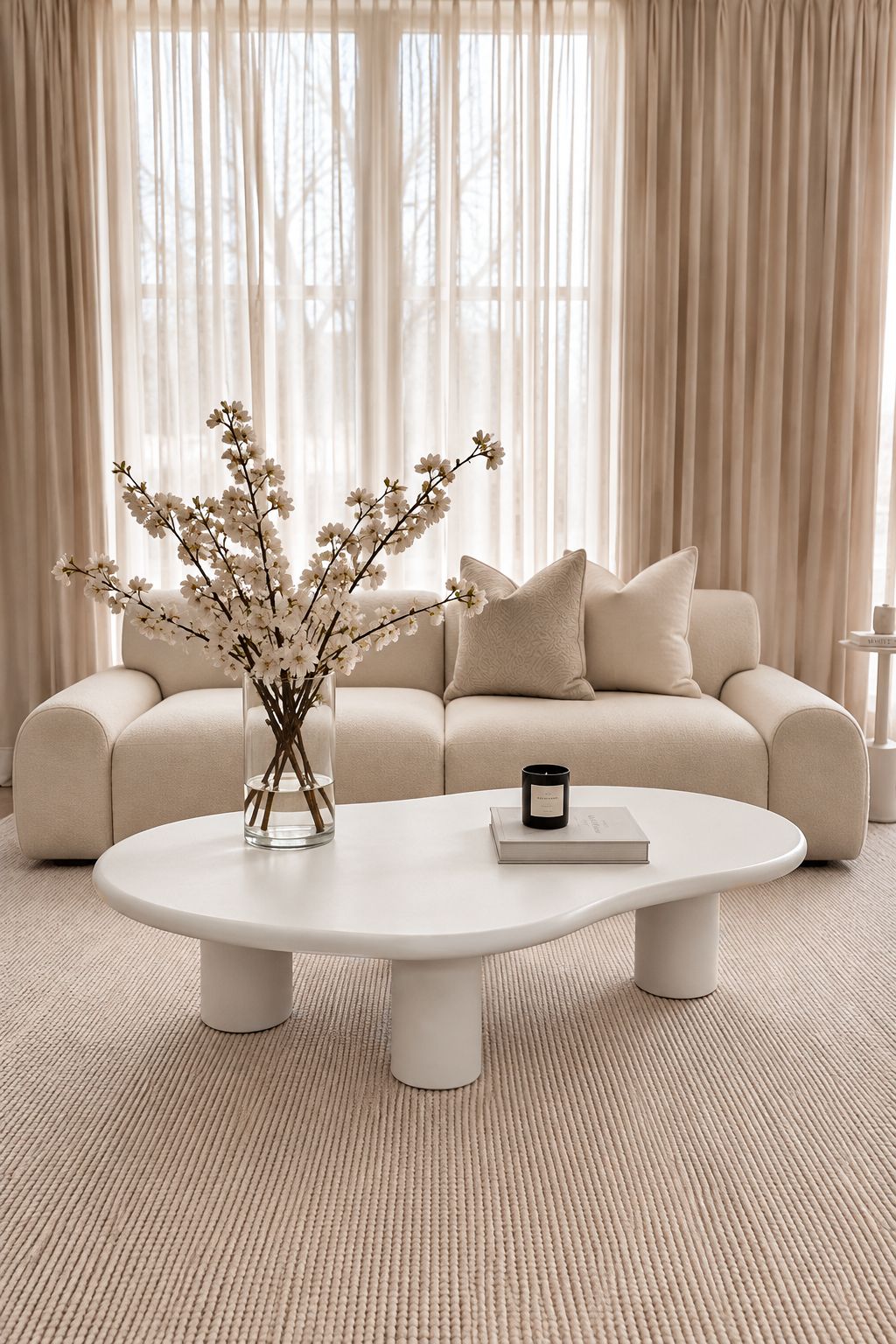 Alvin Off White Microconcrete Coffee Table