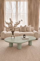 Alvin ⁠Pistachio Green Microconcrete Coffee Table