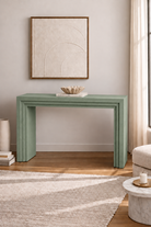 Amelie Sage Green Microconcrete Console Table