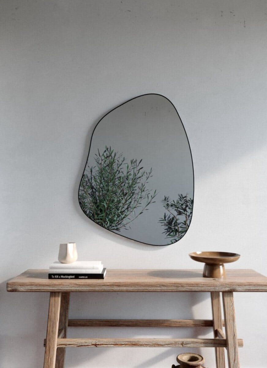 Verna Black Irregular Vanity Mirror 