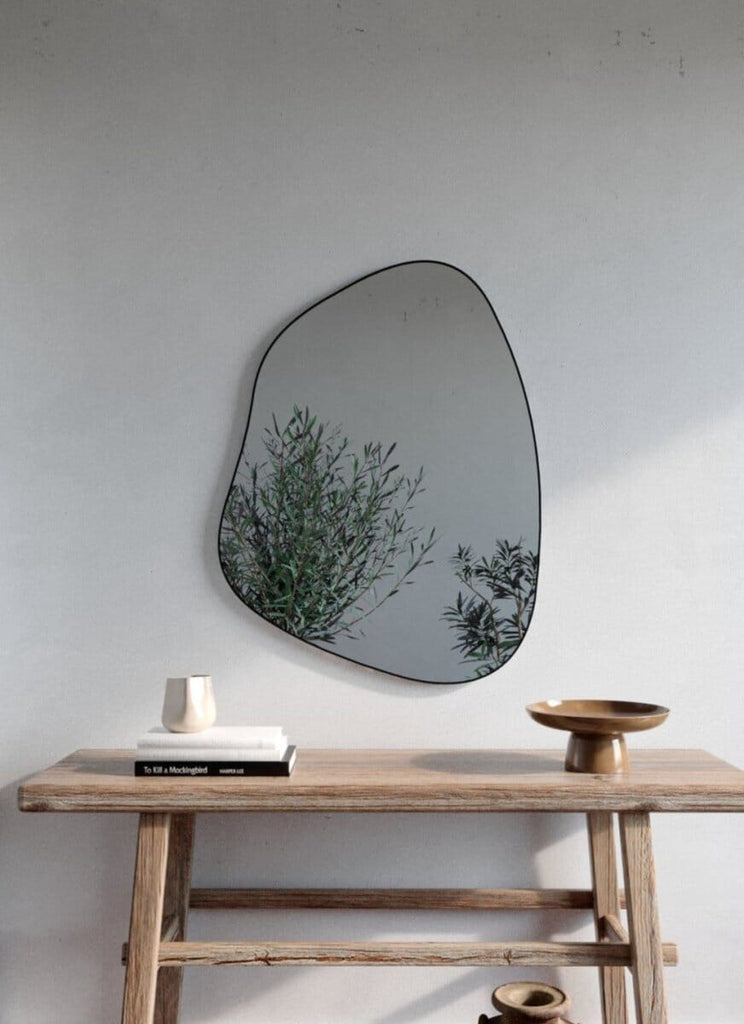 Verna Black Irregular Vanity Mirror
