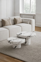 Arezzo Viola White Marble Nesting Coffee Table