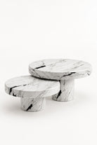 Arezzo Viola White Marble Nesting Coffee Table