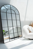Astrid XL Black Window Arch Full Length Mirror (200X100 CM)