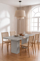 Avencia Light Grey Microconcrete Dining Table