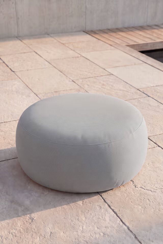 Avyren Light Grey Outdoor Ottoman