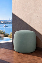 Avyren Sage Green Outdoor Pouf